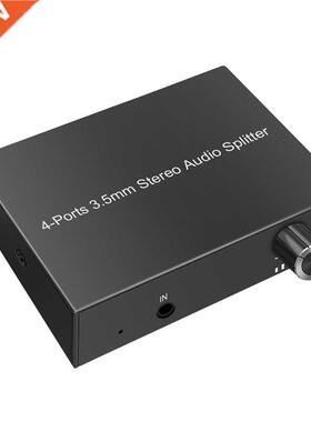 4 Ports 3.5mm Audio Splitter Multiple Audio Outputs Headphon