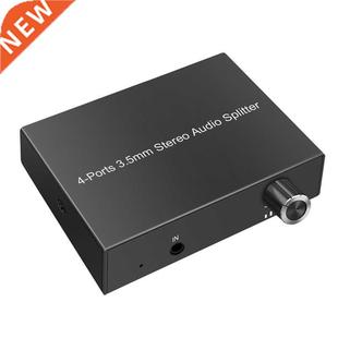 4 Ports 3.5mm Audio Splitter Multiple Audio Outputs Headphon