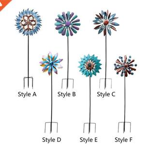 Metal Wind Spinner Wind Mills Stake Easy Spinning Outside 14