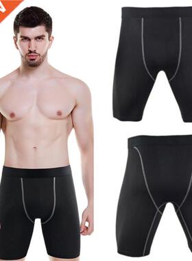 Men Compression Sports Shorts Black Tights Gym Fitness Train