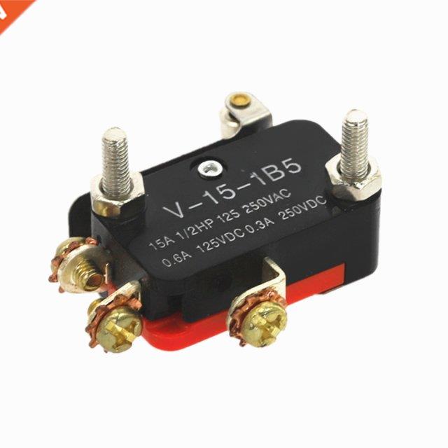 100Pcs V-15-1B5 touch swtch Snap Roller Hnge Lever SPDT Mo