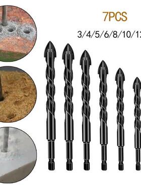 3-12mm Drll Bts Cross Hex Tle Bts Glass Ceramc Concrete