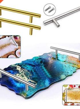 4PCS Resin Tray Molds Handles Epoxy Tray Handles Hardware St