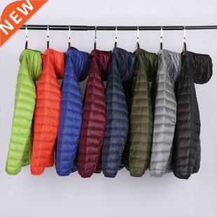 Down Coat Fluffy Winter Jac Hooded Duck Light Men Ultra