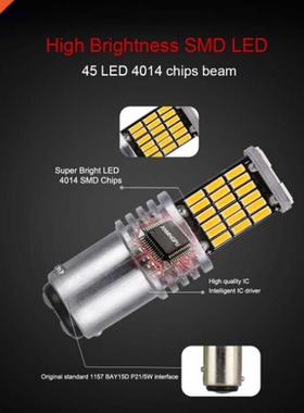 1x Signal Lamp Bay15d Led Canbus P21/5W Led 1157 45 led smd