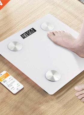 Bathroom Scales Bluetooth Floor Body Scale BMI Fat Scales L