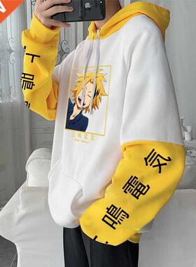 Anime My Hero Academia Kaminari Denki Cartoon Hooded Sweatsh