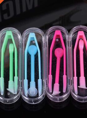 1 Set Color Contct Lens Cse Box Tweezers nd Suction Stick