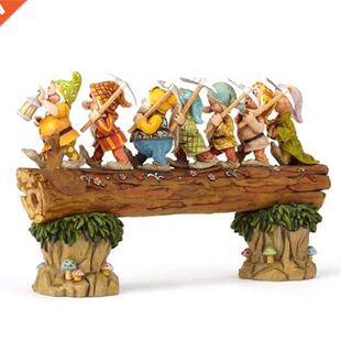 Seven Dwarf Garden Statue Figurine Trees Gnome Sculpture Res
