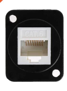 RJ45 Connector Panel Socket D Type Mounting CAT5E CAT6