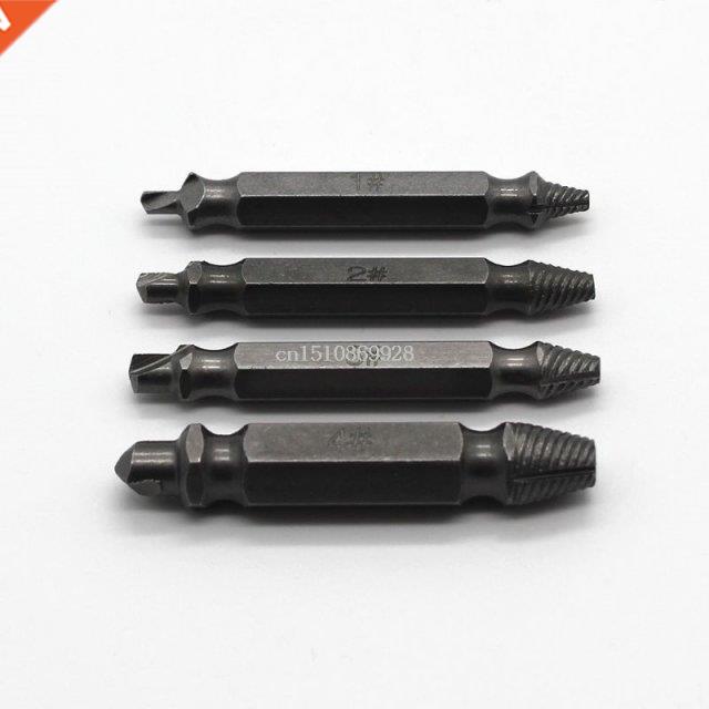 4pcs/set Double Sde Screw Extractor Drll Bts Gude Broken