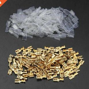 Insulated Female Spade 200Pcs Connector Fully Crimp 6.mm