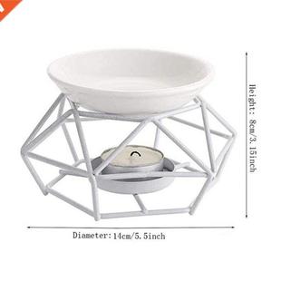 Burner Oil Geometric Frame Essential Metal Ceramic Aromatic