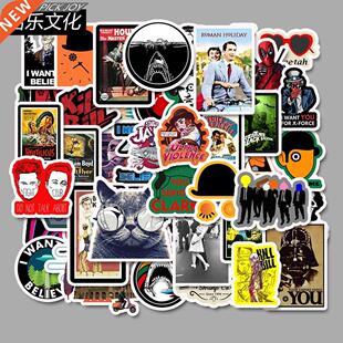 50 Pcs Classic Movie stickers For Luggage Laptop Art Painti