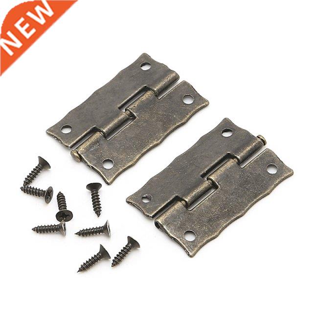 2x Box Hinge Antique Bronze Cabinet Furniture Door Drawer Je