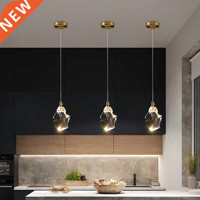220V/110V Modern Pendant Lights Bedroom Led Full Brass Cryst