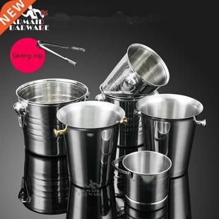 Steel Ice with Straine Champagne Stainless Wine Bucket