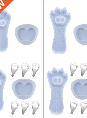 Shiny Bottle Opener Epoxy Resin Mold Keychain Pendant Silico