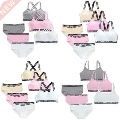 Girls Training Bras Panties Kids Cotton Underwear Sets Teens