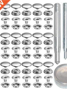 72Pcs 15MM Stainless Steel Fastener Snap Press Stud Button f