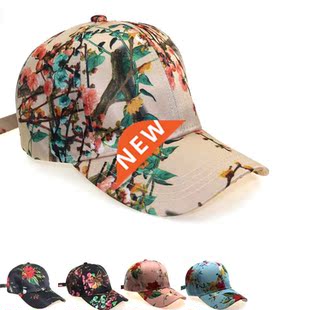 Flower Printed Outdoor Fashion Womens Caps New Baseball