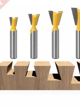 5pcs 8mm Shank Dovetail Joint Router Bits Set 14 Degree Wood