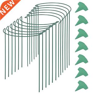 12 Packs 15.7 Inches Half Round Garden Plant Support Ring wi