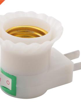 E27 Light Socket To US Plug Holder Adapter Converter ON/OFF