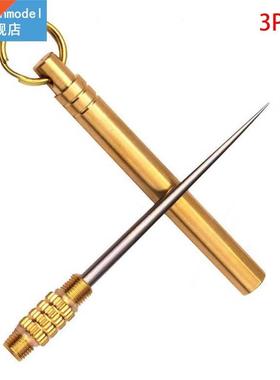 3 Pieces Picnic Toothpick Metal Fruit Fork Toothpick Portabl