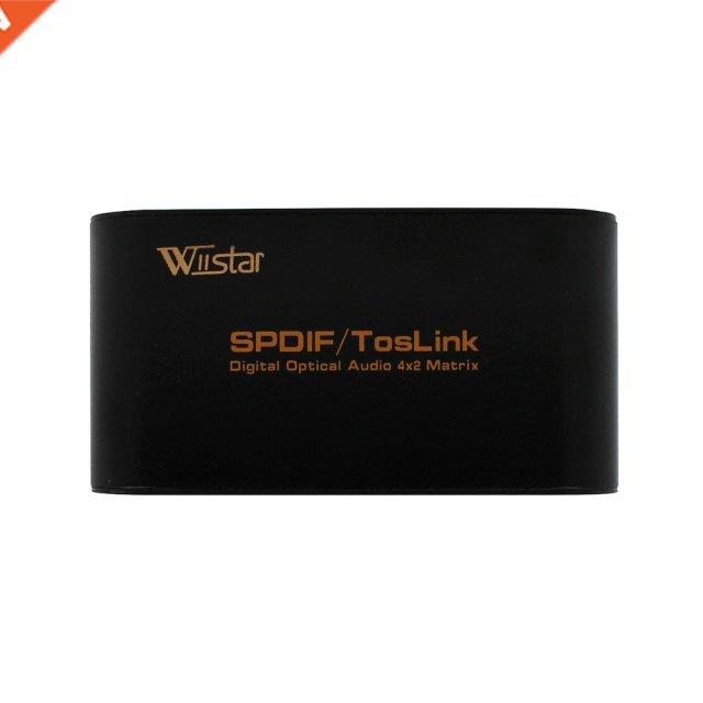 High Quality Digital Optical Audio True Matrix 4x2 Switch Sw