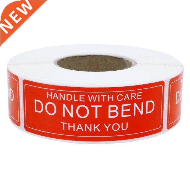 250pcs/roll Red Warning Sticker Fragile Handle With Care DO