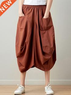 Summer Skirts Pockets 2022 Bud New Plaid Johnature Casual