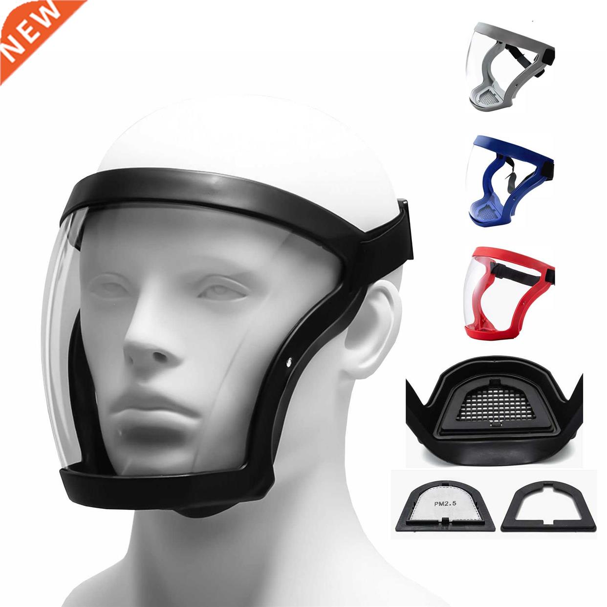 Transparent Full Face Shield with Filters Oil-splash Proof M