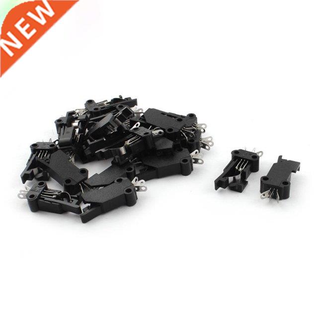 20pcs DC 30V 0.4A 1P2T Momentary Leaf Switch Black for Elect