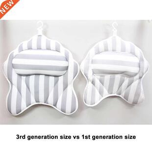 New Bathtub Pillow Bath Cushion Non-Slip Suction Cups Comfor