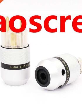 One Pair Aluminum 24K Gold Plated Schuko Power connector IEC