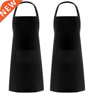 Adjustable Bib Apron Pockets Polyester with Cooking Pack