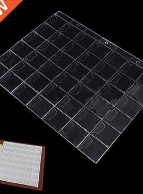 1Sheet Portable 42 Pockets Plastic Coin Holders Storage Coll