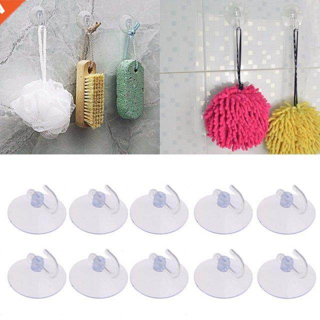 10 Pcs 1 Set Sucton Cup Wall Hook Hangers Ktchen Bathroom