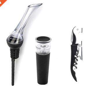 Red Wine Aerator Pourer Stoppers Bottle Opener Decanter Set