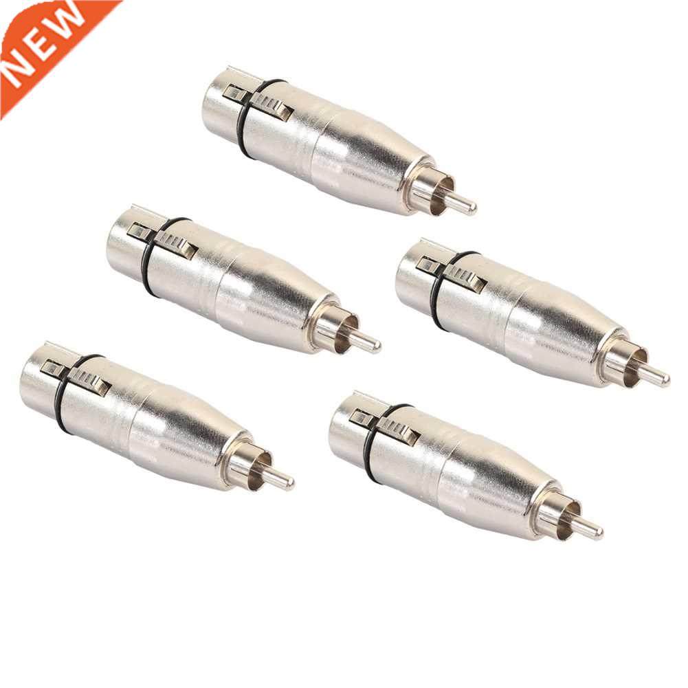 5Pcs Pin XLR Female to RCA Male Plug Audio Cable Cord Micro