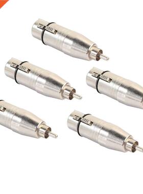 5Pcs Pin XLR Female to RCA Male Plug Audio Cable Cord Micro