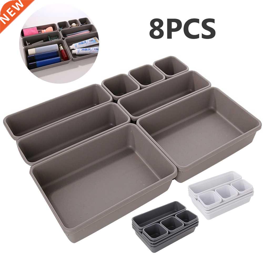 8PCs Home Drawer Organizer Box Storage Trays Box Office Stor