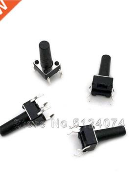 100pcs/lot 6*6*13 Touch utton switch 6*6*13MM lack Push u