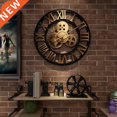 40/50cm Vintage Silent Wall Clock Arabic Roman Numeral Pendu
