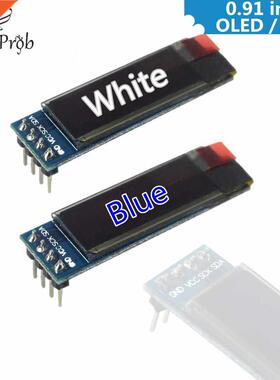 0.91 Inch 128x32 IIC I2C White / Blue OLED LCD Display DIY M