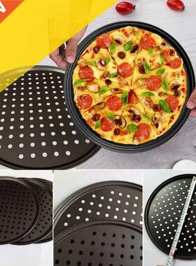 9/10/11/12 Inch Baking Pizza Pan with Holes Carbon Steel Non