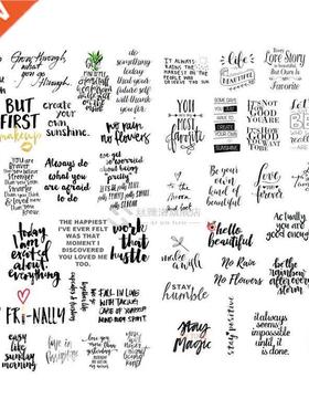 *1 PCS Watercolor Word Greeting Bless Text Korean Precut Dec