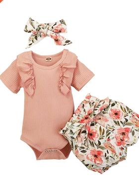 0-24M Baby Girls Clothes Summer Infant Kids Ruffle Tops Flor