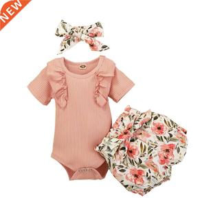 0-24M Baby Girls Clothes Summer Infant Kids Ruffle Tops Flor